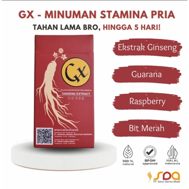 GX / Minuman Serbuk Kesehatan / Penambah Stamina Pria / Kuat Tahan Lama [PROMO]