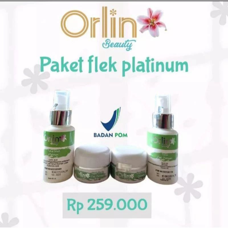 Orlin beauty/paket flek platinum/paket pemutih/penghilang flek hitam Plus Serum