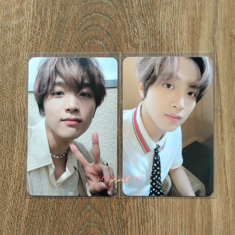 WTS PC PHOTOCARD HAECHAN BLUE TO ORANGE BTO A VER B VER ISTJ BOOM TRADING CARD GLITCH MODE POB NCT D