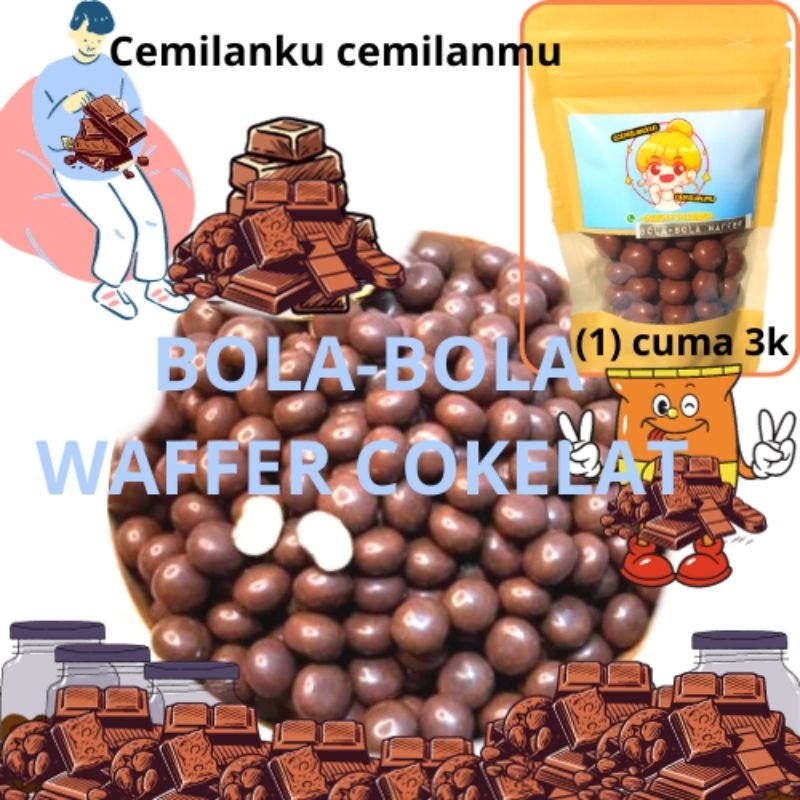 

Cemilan jajanan kekinian yang lagi viral Bola-bola waffer coklat