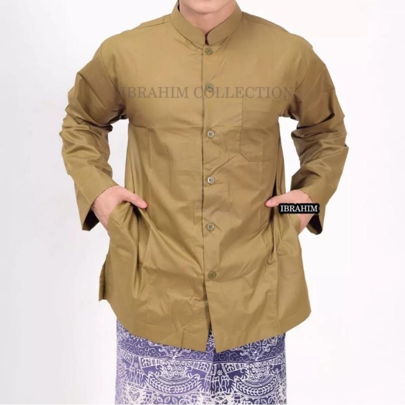 koko pria saku samping baju muslim koko habaib haibah polos model ammu