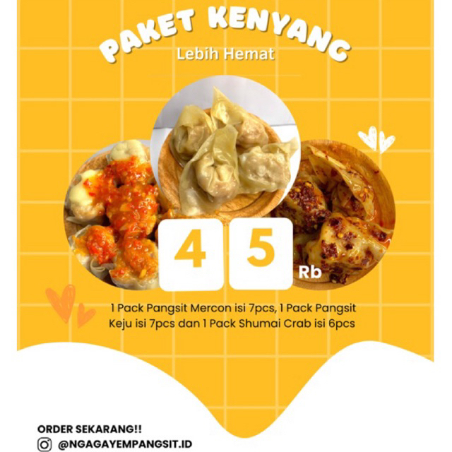 

Paket Kenyang 3pack Pangsit & Shumai Ayam Frozen