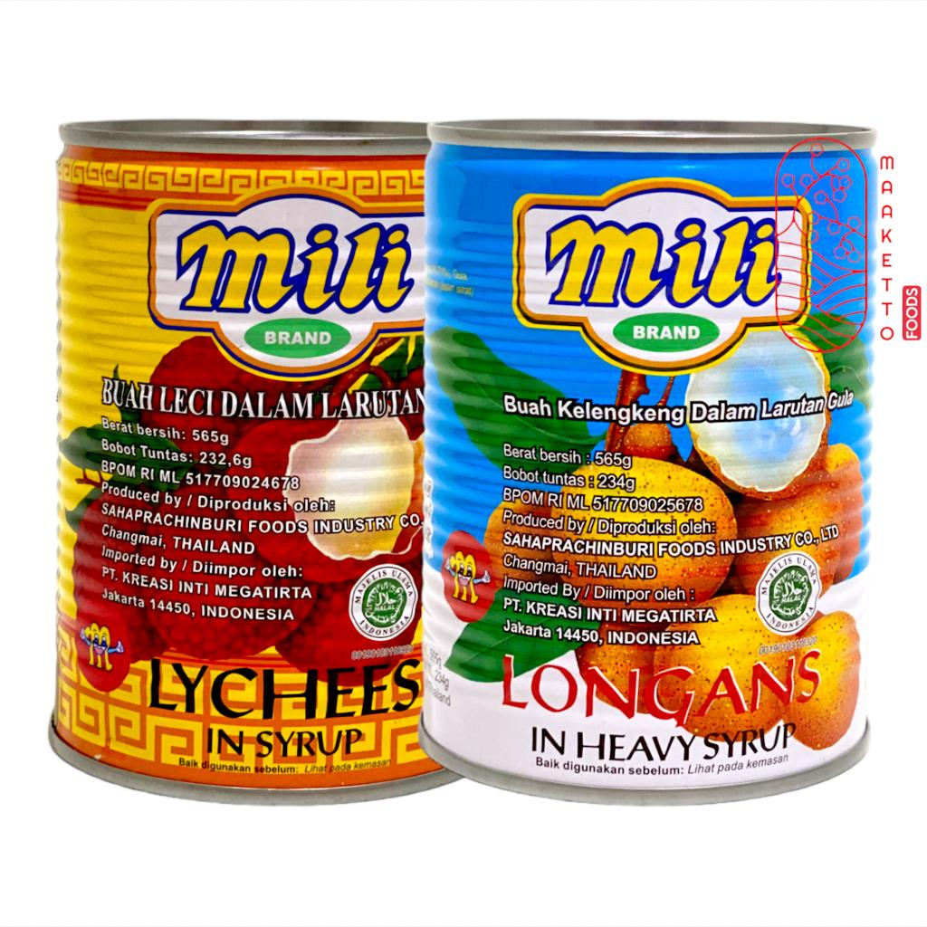 

Mili Lychee Leci Kaleng Longan Lengkeng Kaleng / Buah Kaleng 565gr