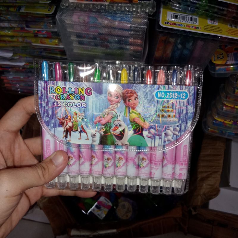 

CRAYON Putar kecil Motif cwek/cwok isi 12(per pcs)