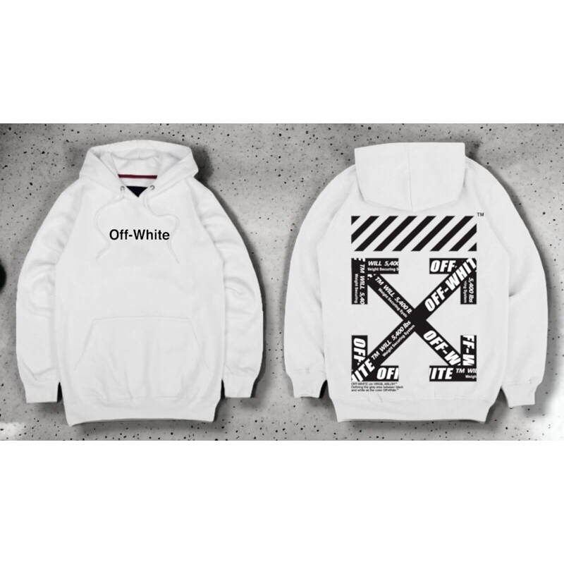 HOODIE WHITE OFF BLACK & WHITE