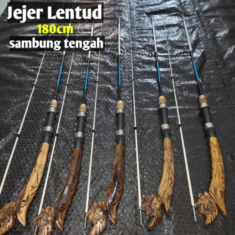 Jejer Lentud set 5 Gagang Joran REEL p180cm sambung tengah