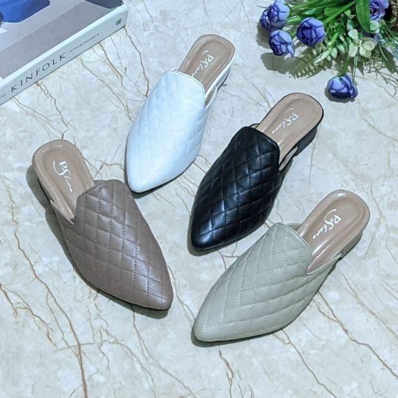PAstore SANDAL MULES WANITA CHANELI 3 Cm