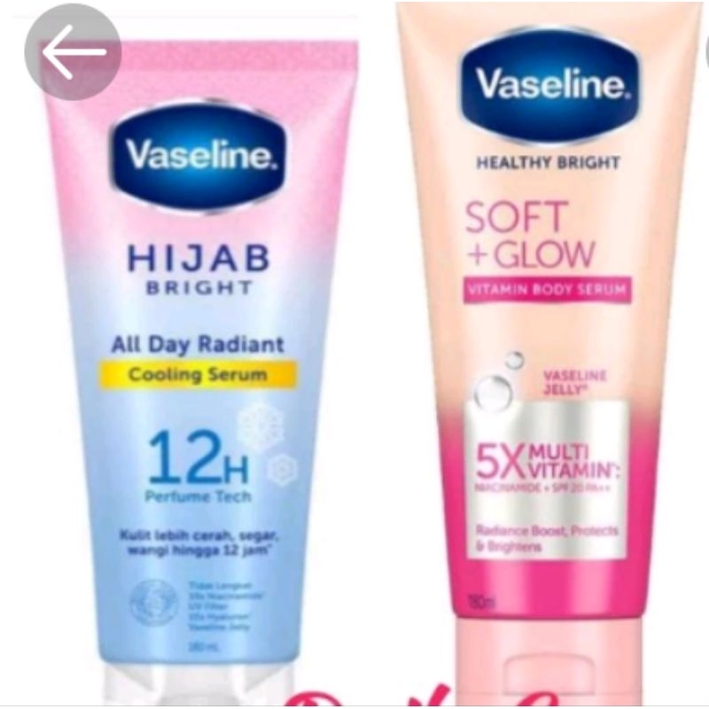 Vaseline soft+Glow , Vaseline hijab bright 180ml