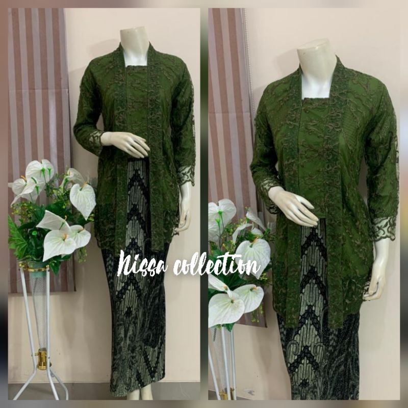 Kebaya Kutu Baru Panjang/ Tulle Elhisab/ Kebaya Terbaru/ Kebaya Wisuda/ Kebaya Lamaran/ Kebaya Pesta Seragaman Among Tamu