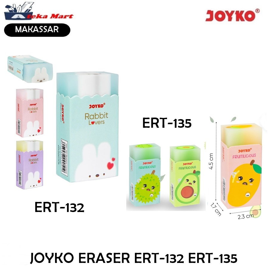 

[PCS] JOYKO ERASER ERT-132 RABBIT ERT-135 FRUIT