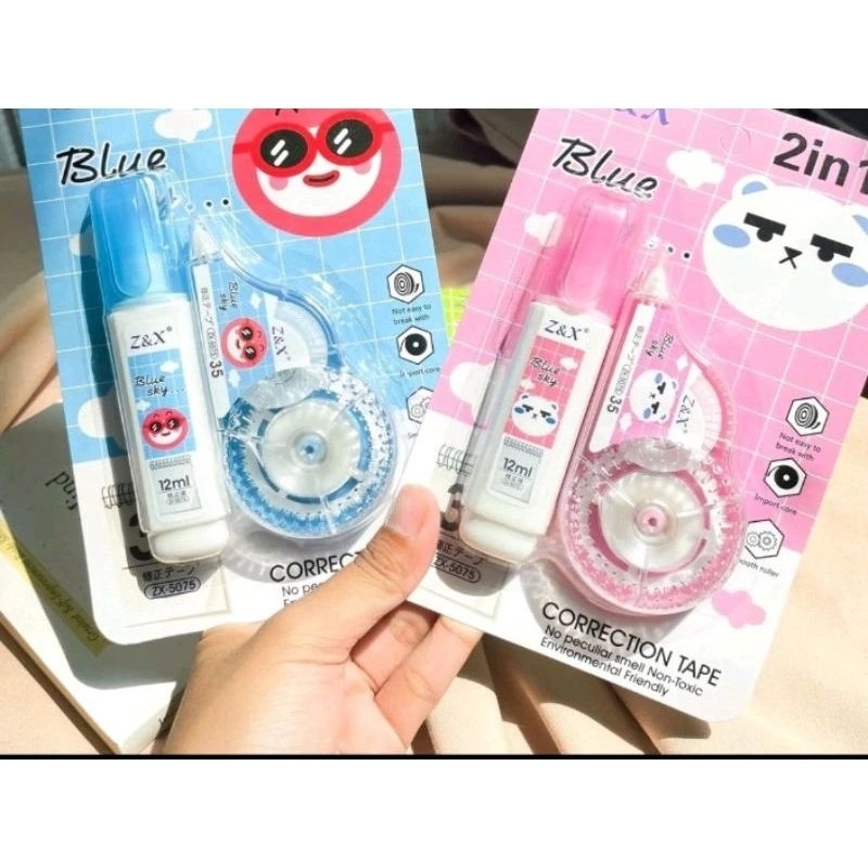 

ELSTUFF23 CORRECTION TAPE 2IN1 / TIP EX CAIR DAN KERTAS