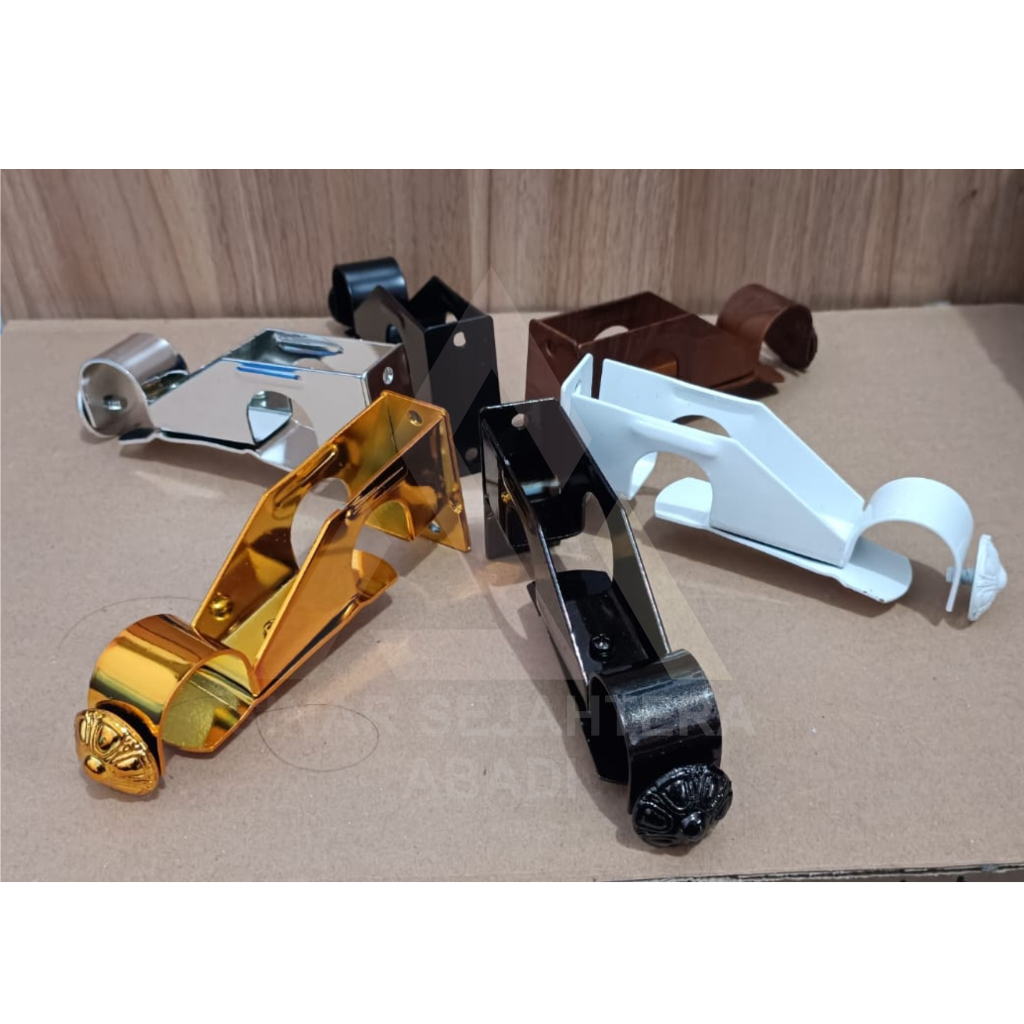 BRACKET DOUBLE GORDEN PENYANGGA BESI BATANG GORDEN PREMIUM / Bracket Gorden Double