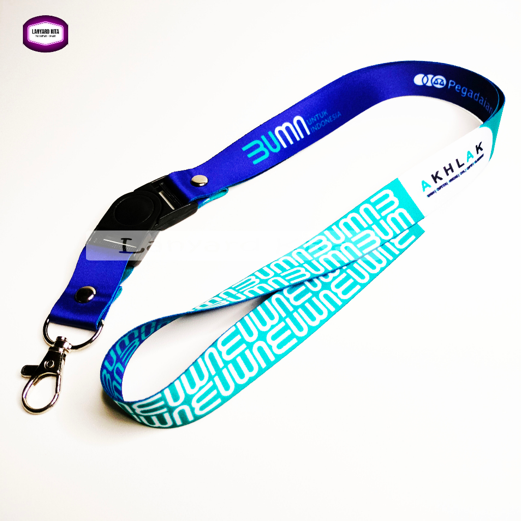 

TALI LANYARD ID CARD PRINTING motif PEGADAIAN