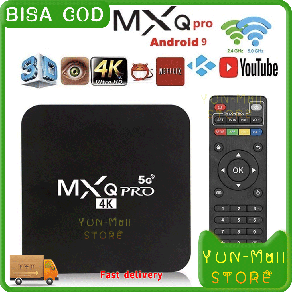 YUN Mall  Android TV Box MXQ Pro 5G / Smart TV 4K Ultra HD MXQ PRO 4K 5G 2GB + 16 GB