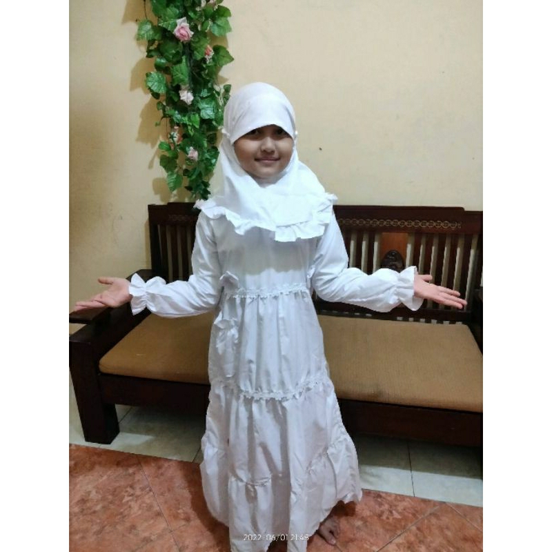 GAMIS PUTIH ANAK // GAMIS ANAK MANASIK // GAMIS PUTIH ANAK PEREMPUAN TK