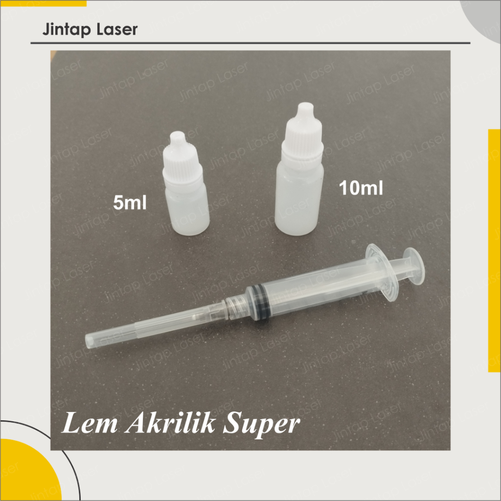 

Lem Akrilik Super 5ml-10ml + Suntikan