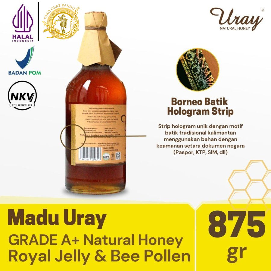 

MADU URAY NATURAL HONEY (875 GRAM) / MADU MURNI / PURE HONEY