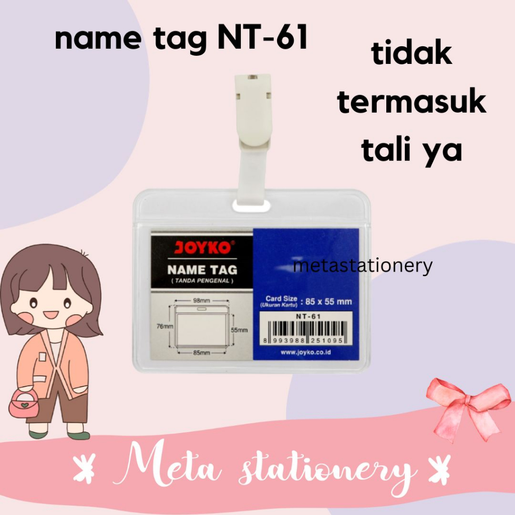 

Name Tag / Tanda Pengenal / Gantungan Kartu Nama Joyko