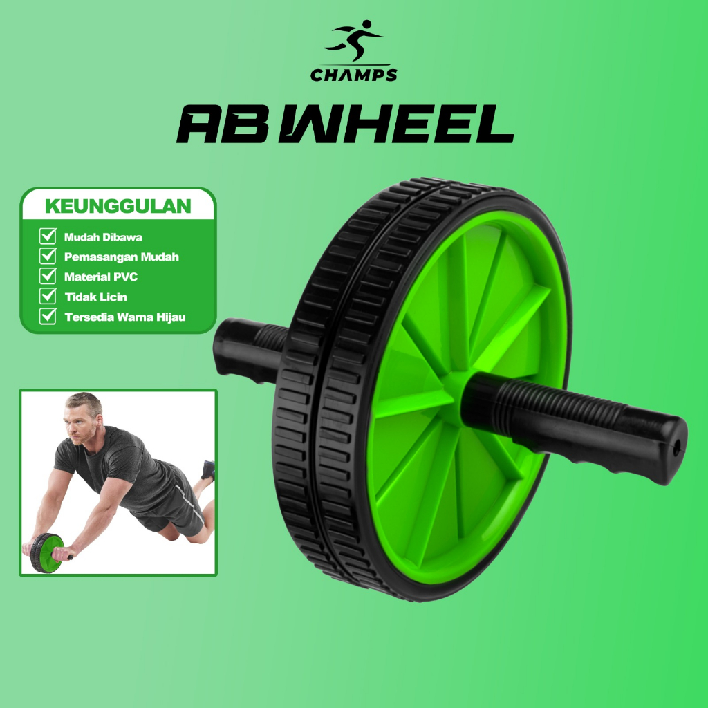 CHAMPS AB WHEEL - Ab roller double wheel / Alat sit up CH-AW2