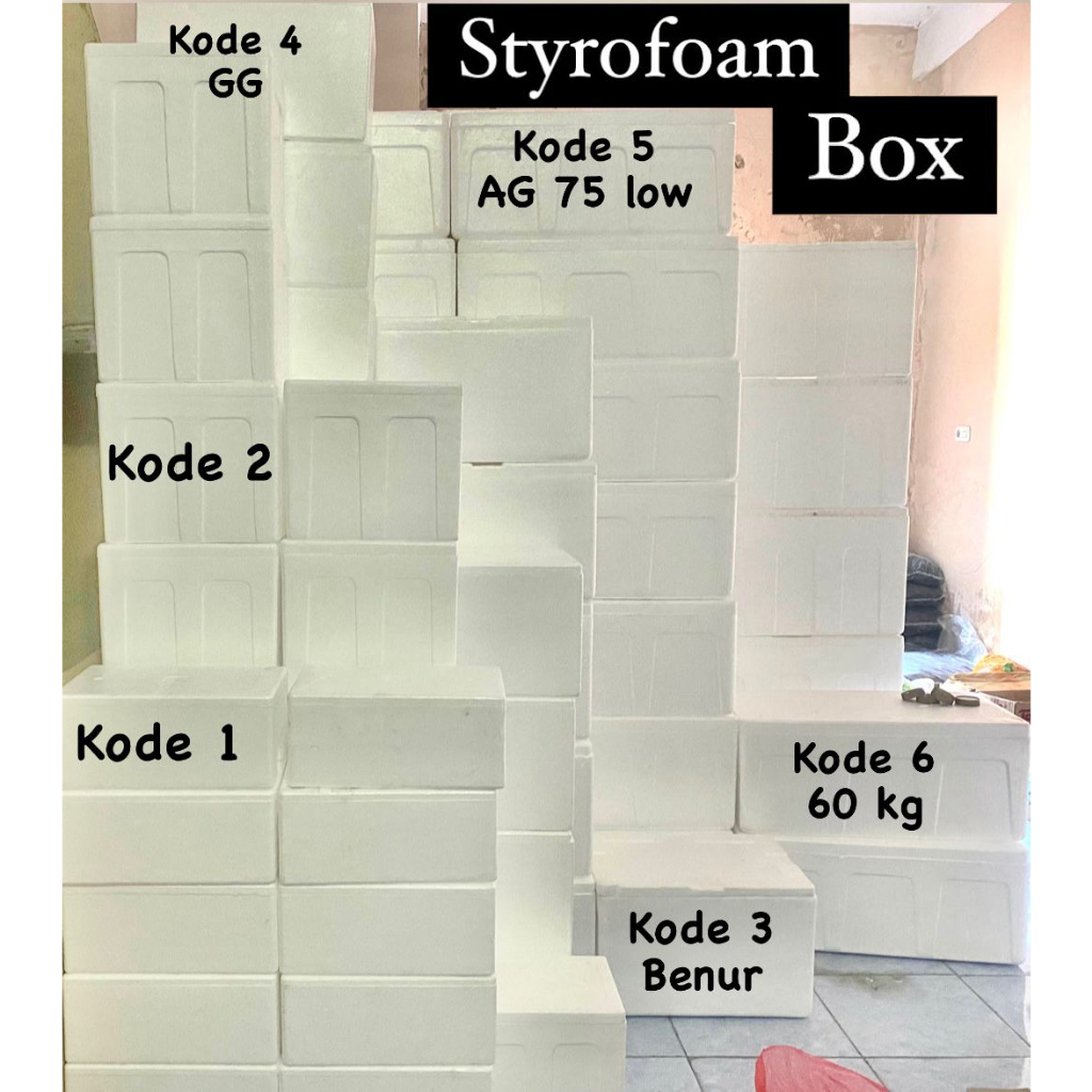 

KHUSUS GOSEND - Styrofoam BOX JAKARTA / BOX Ikan / Box Makanan / Sterofom Box / Busa Ikan / Busa Makanan