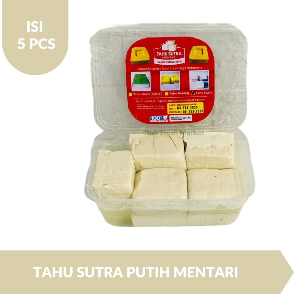 

Tahu Sutra Putih Mentari Isi 5 Pcs