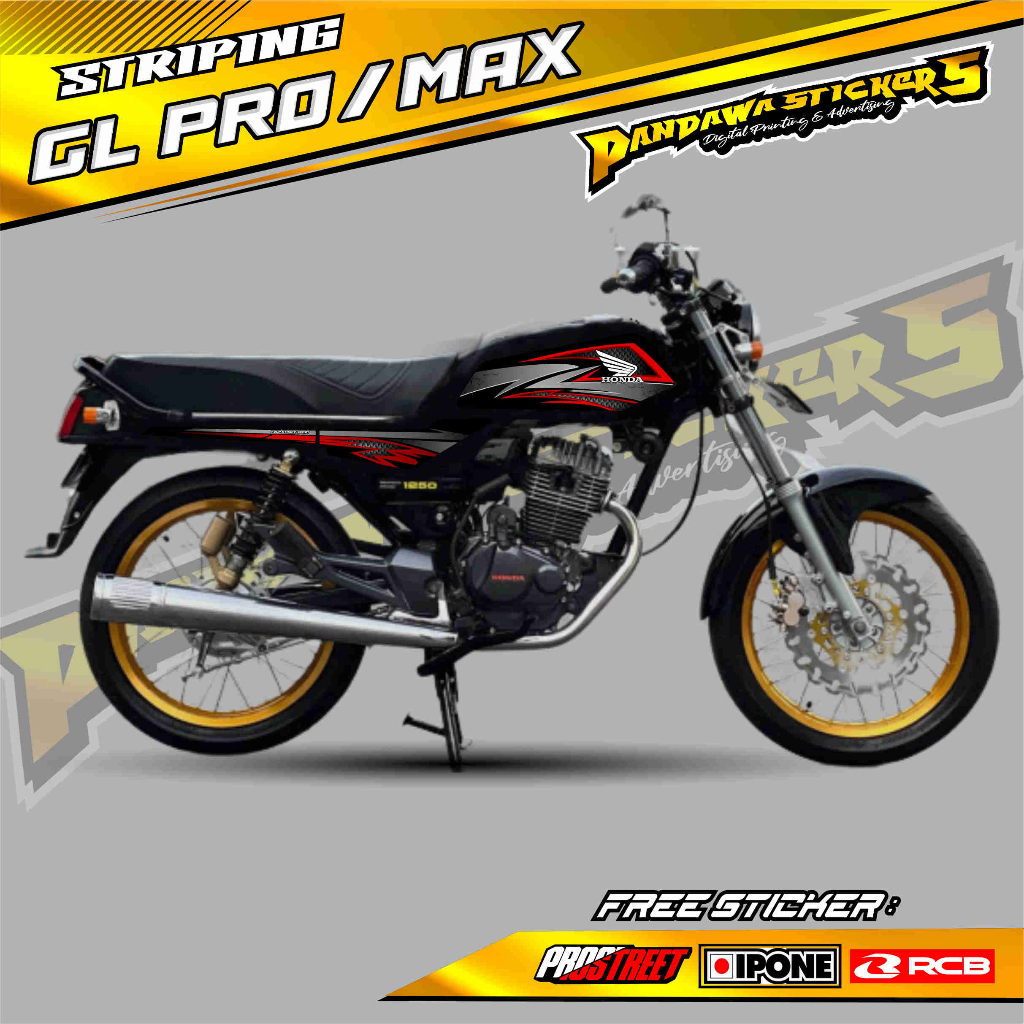 STRIPING VARIASI HONDA GL PRO - GL MAX / STICKER LIST VARIASI MOTOR GL PRO - GL MAX