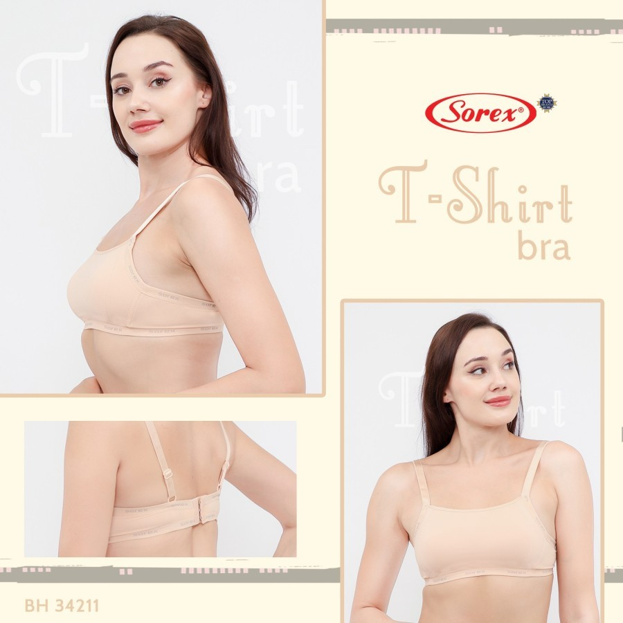 Sorex 34211 Bra BH Kemben Tanpa Kawat Busa Sedang Kait 3