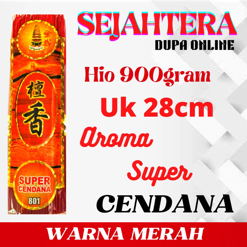 Dupa Hio Wangi “SUPER CENDANA” 900gram Hitam Pouch