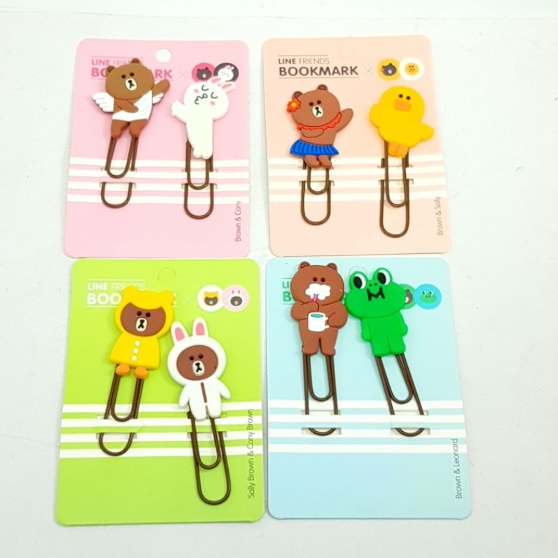 

Paper Clip/Penjepit Kertas Gambar Line lucu 1Set (2pcs)