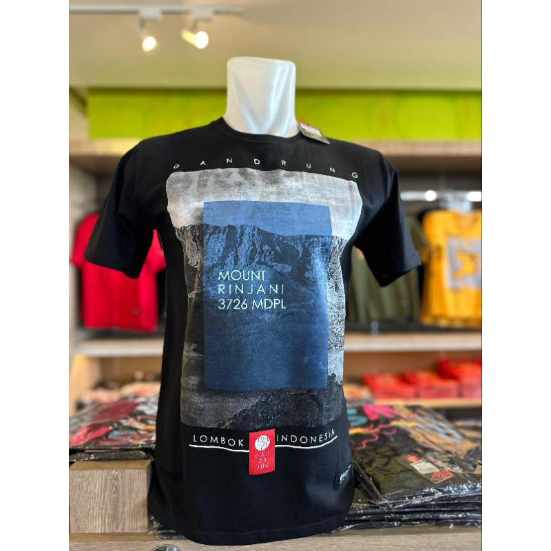 Kaos Distro Motif Rinjani Mountain