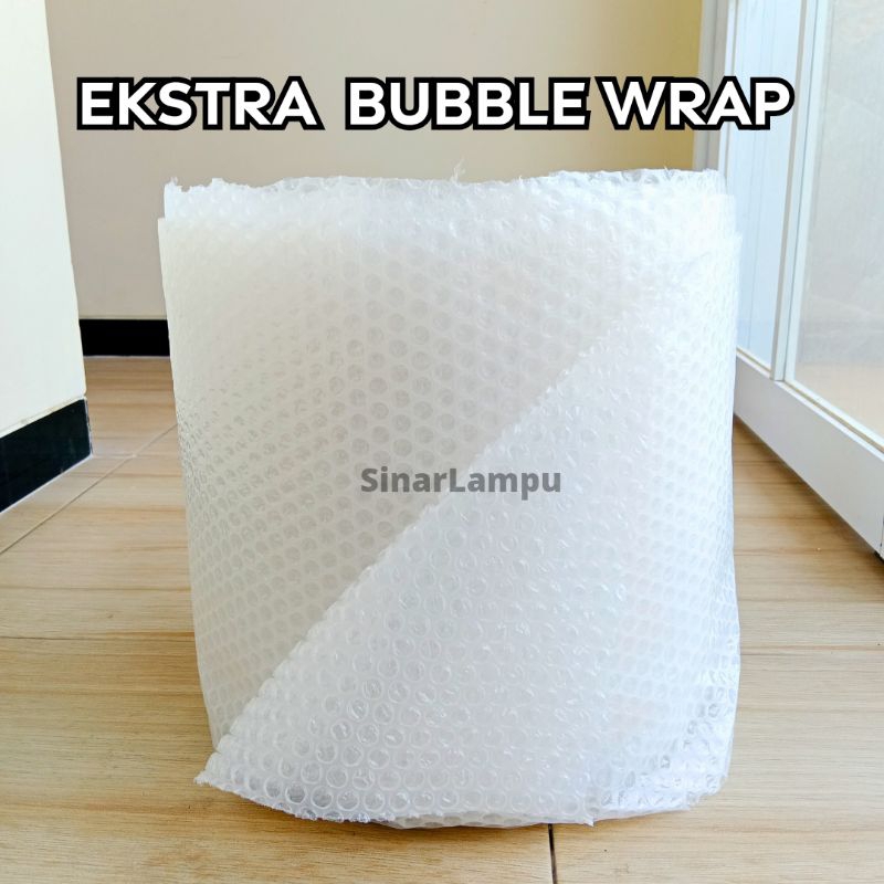 

Ekstra bubble wrap dan kardus untuk tambahan packing