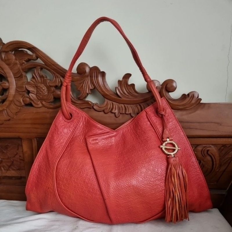 Preloved Authentic Lee Geon Maan Origami Hobo Bag-Tas Wanita Branded Kulit Asli