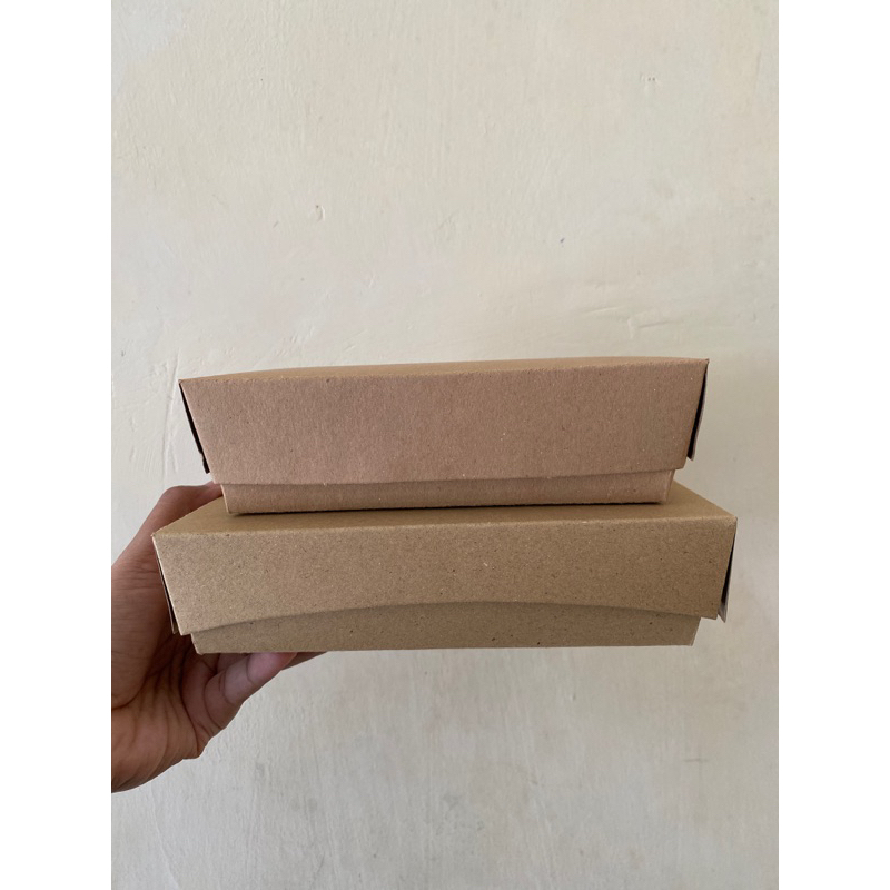 Lunch Box M/Dus nasi/kotak nasi M/dus kraft Laminasi(25 lembar)