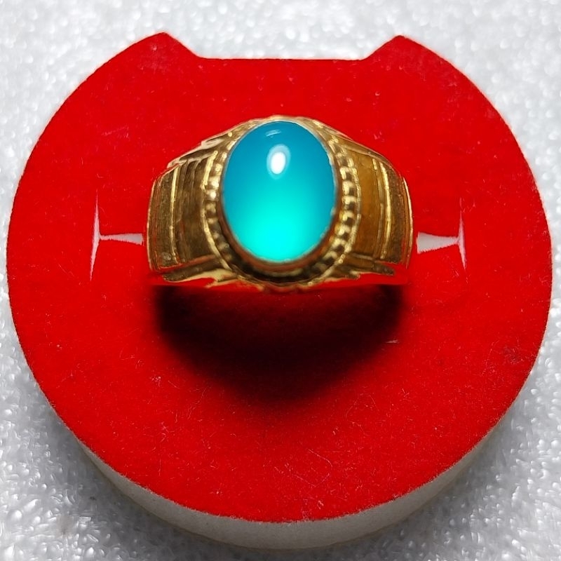 Cincin batu bacan doko ring perak kristal giwang asli natural original