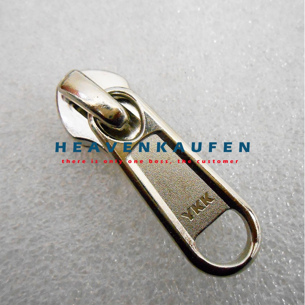 Kepala Resleting YKK coil no 10 nikel zipper head nickle silver perak gigi jumbo besar rit ritsletin