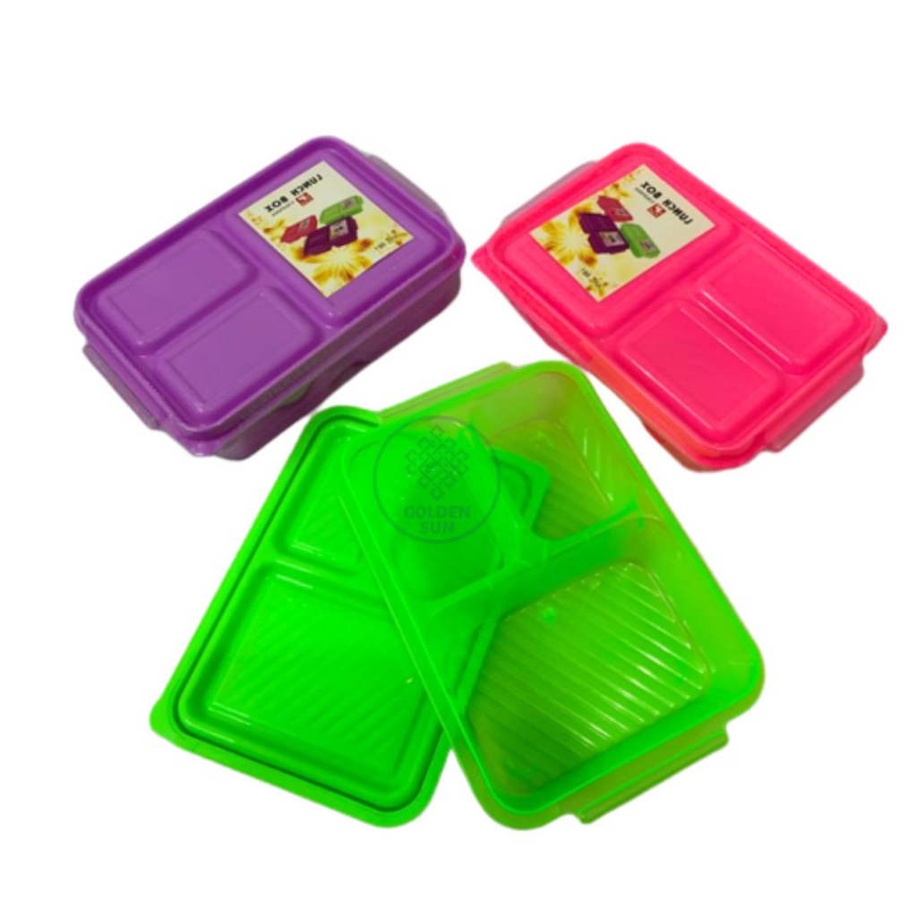TEMPAT MAKAN LUNCH BOX VALENSIA/LUNCH BOX 3 SEKAT/FOOD GRADE/SOUVENIR ULTAH