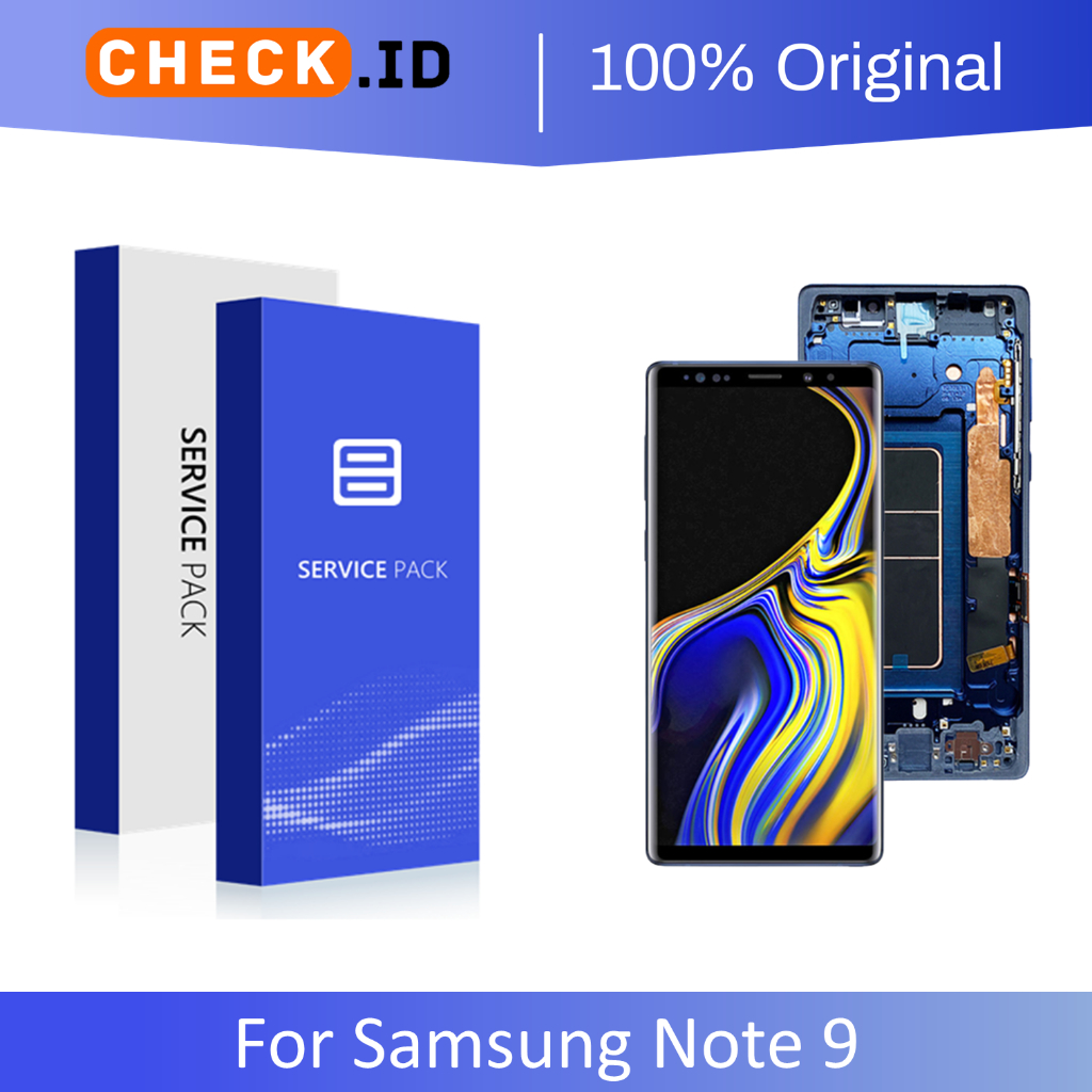 [ CHECK.ID ] AMOLED LCD + FRAME SAMSUNG NOTE 9 SM-N960 ORIGINAL