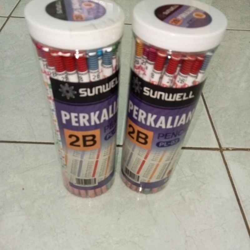 

Pensil sunwell perkalian 2B