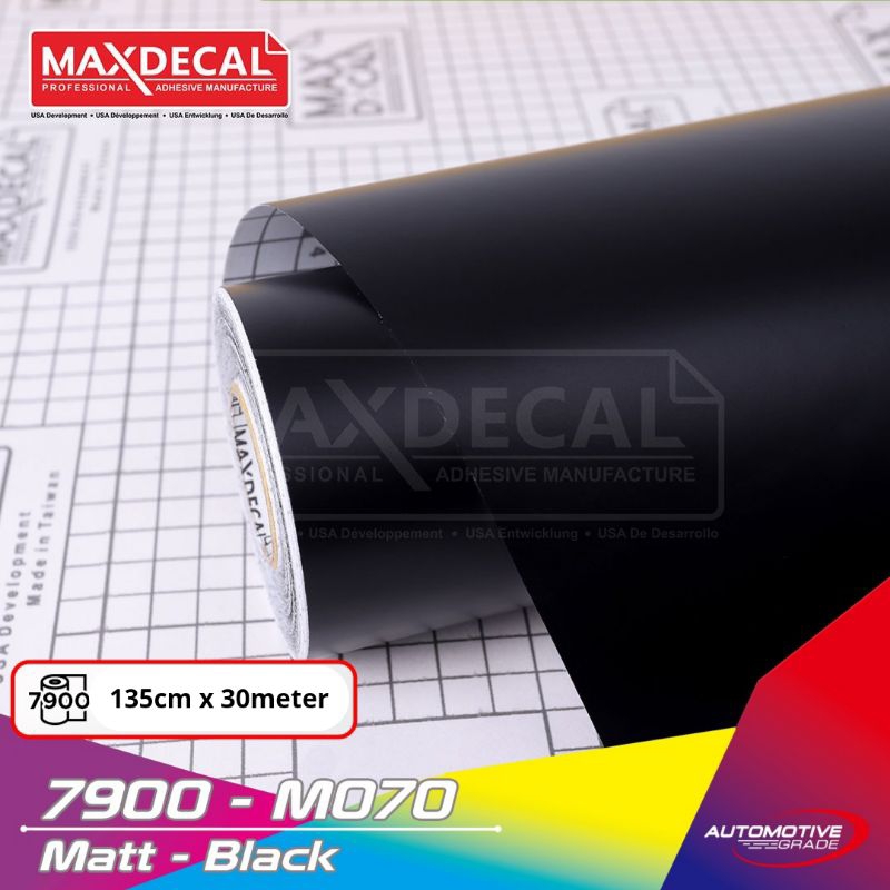 [Roll] MAXDECAL 7900 Doff Gloss Glossy 070 Black Sticker Vinyl