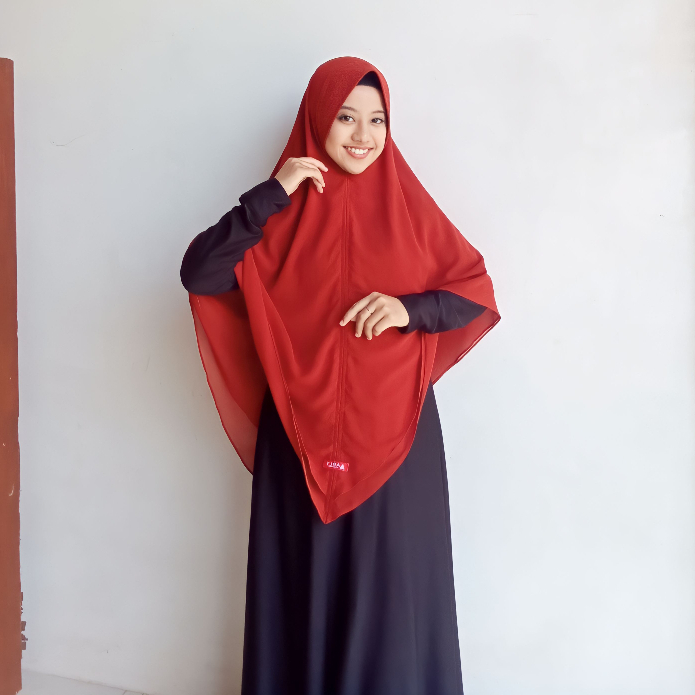Aster jilbab ceruty baby doll hijab jumbo syari khimar instan kerudung panjang