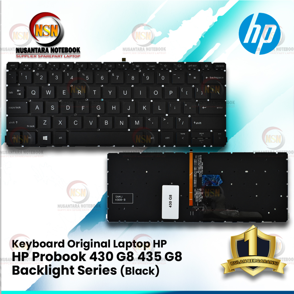 Keyboard HP Probook 430 G8 435 G8 430-G8 435-G8 Black with Backlight
