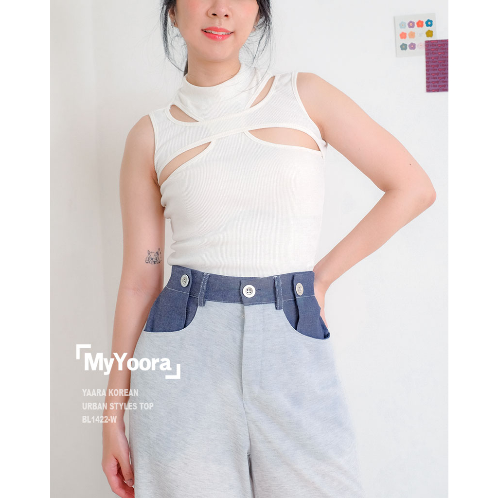 MyYoora Yaara Korean Urban Styles Top Kaos Wanita BL1422