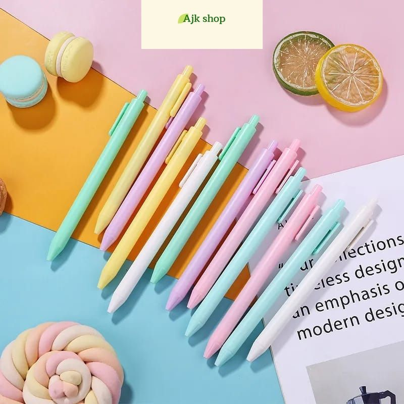 

Pulpen Macaroon Warna Pastel Pen Macaroon Tinta Hitam