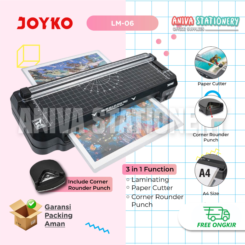 

JOYKO LM-06 LAMINATING MACHINE MESIN LAMINASI 3 in 1 FUNCTION
