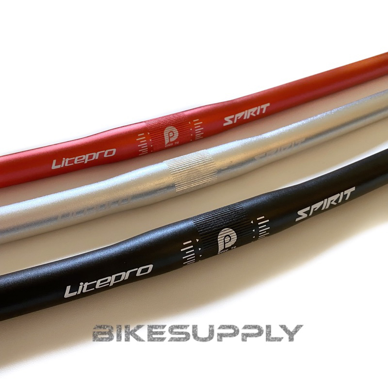 5fasahanam - stang lurus flat bar handle sepeda lipat seli litepro spirit 25.4x58cm