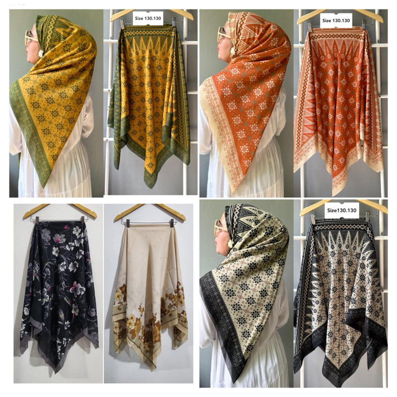 JUMBO Hijab Denay Voal Segi Empat SYAR’I 130x130