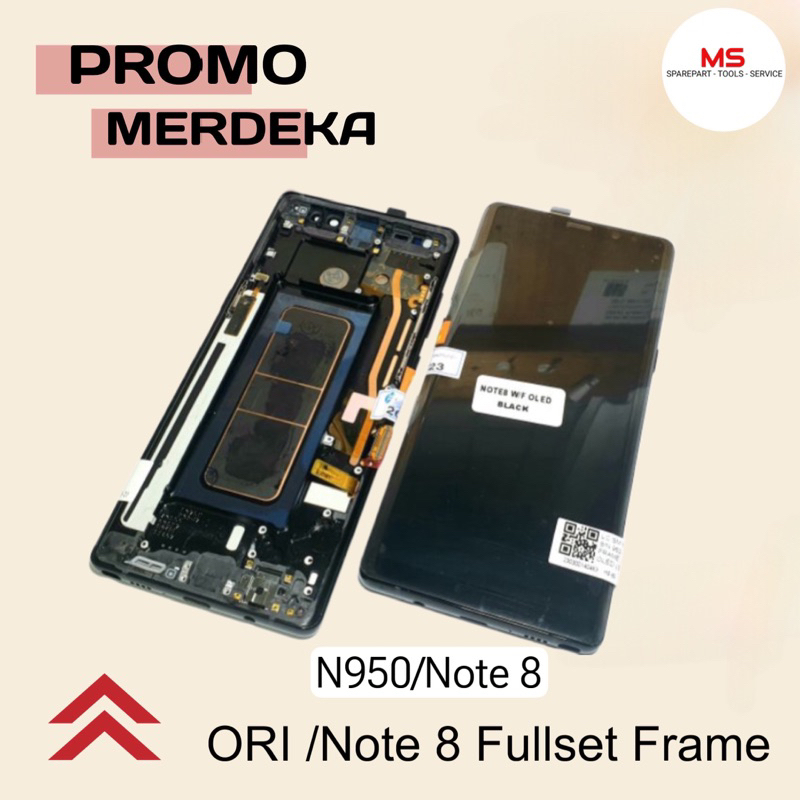 LCD+TS+FRAME Samsung Note 8 / N950N / N950F ORI Fullset Frame / Garansi 1 Bulan