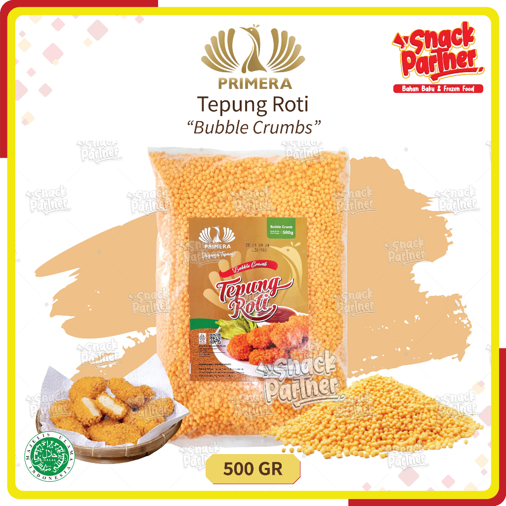 

PRIMERA BUBBLE CRUMBS 500 GR - Tepung Roti Crumb Crumble Nugget Nuget Naget Crispy Krispi 500GR