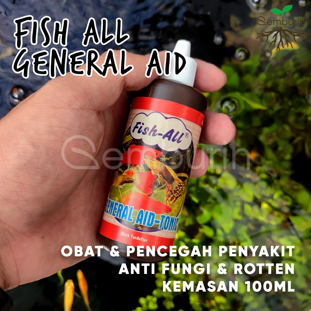Fish All General Aid Tonic 100 ml / Obat Fin Rot Fungi White Spot / Acriflavine Obat Kuning / Vitami
