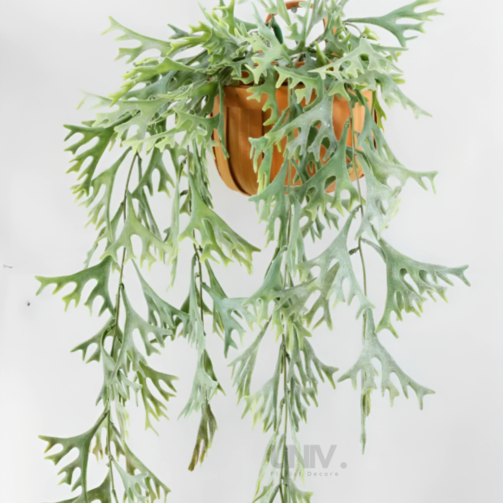 Zoyands Daun Pakis Juntai Plastik Daun Rambat Tanduk Rusa Artificial Daun Hias Dekorasi